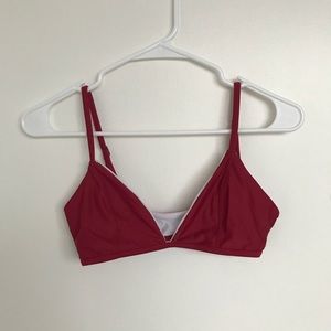 Red seamless bikini top
